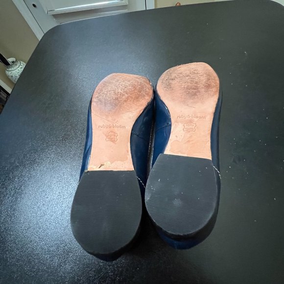 Ruby & bloom size 8 navy leather flats - Picture 7 of 12